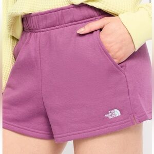 The North Face Women's Half Dome Fleece Logo Shorts Purple Size Medium